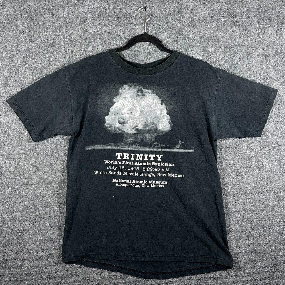 Vintage Y2K TRINITY World's First Atomic Explosion Faded Tshirt Large #3346 - Picture 1 of 10